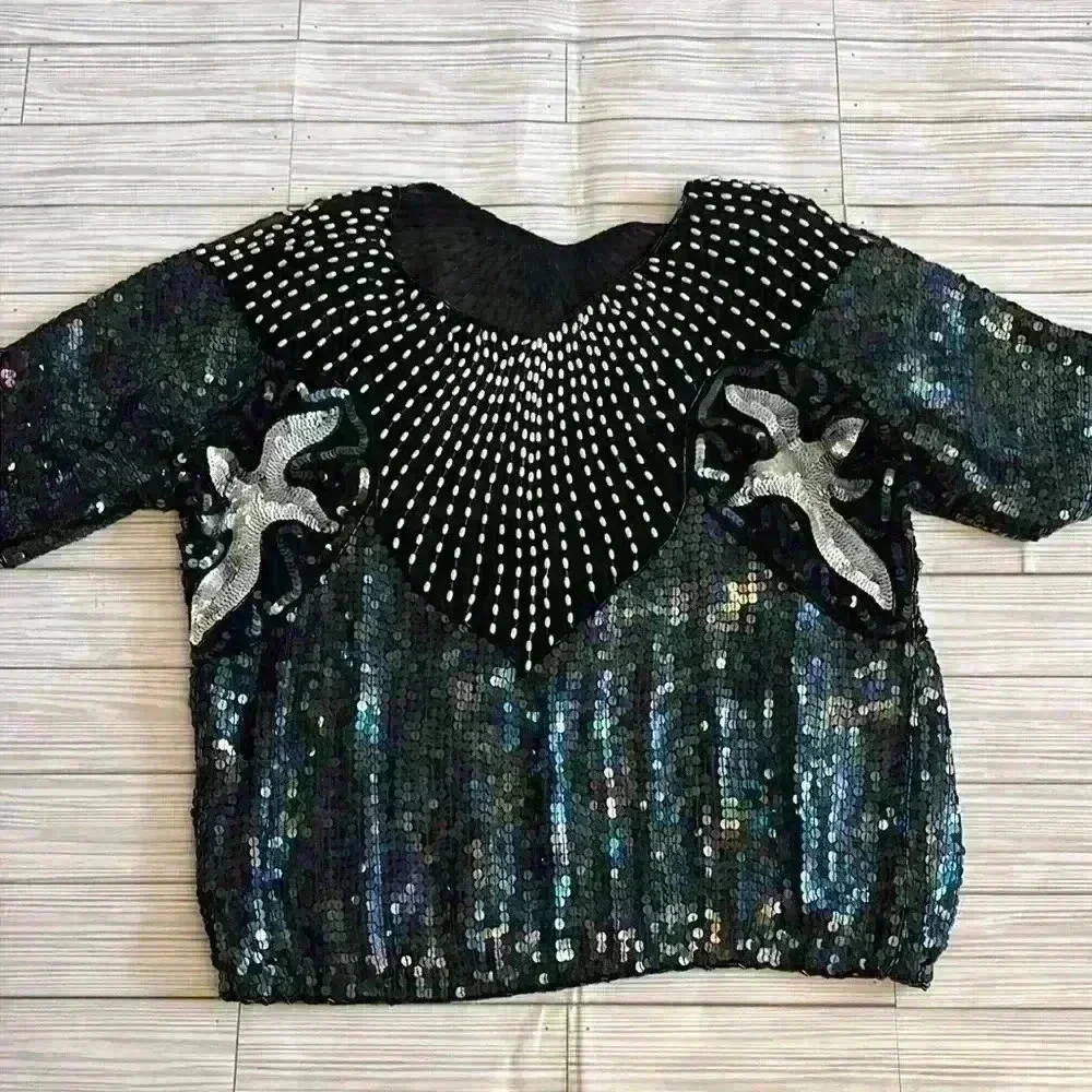 70’s 80’s Sequin Top - Picture 1 of 5